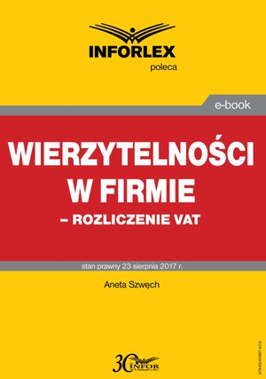 Wierzytelności w firmie - rozliczenie VAT – ebook