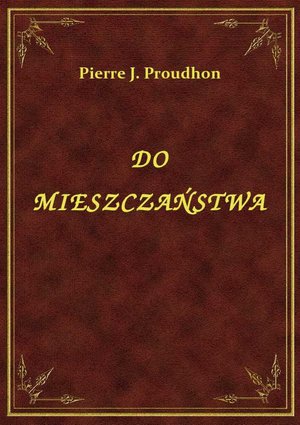 Do Mieszczaństwa – ebook