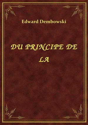 Du Principe De La – ebook