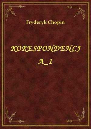 Korespondencja 1 – ebook