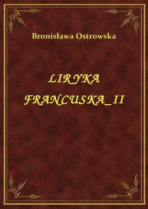 Liryka Francuska II – ebook