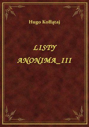 Listy Anonima III – ebook