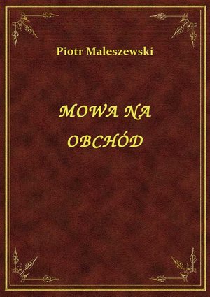 Mowa Na Obchód – ebook