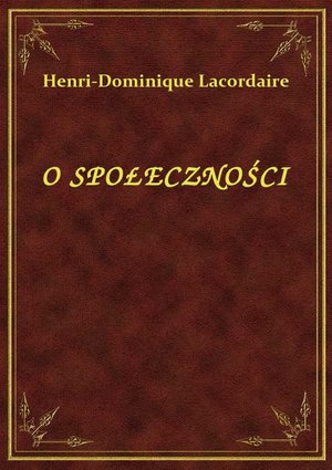 O społeczności – ebook