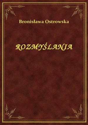 Rozmyślania – ebook