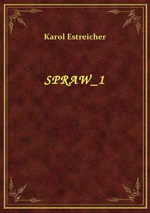 Spraw 1 – ebook
