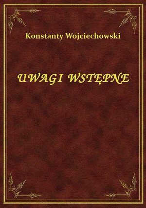 Uwagi Wstępne – ebook