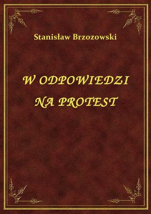 W Odpowiedzi Na Protest – ebook