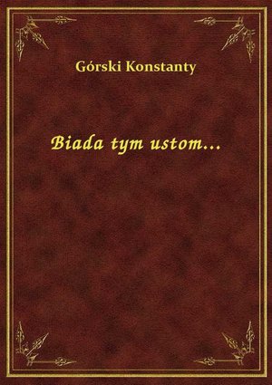 Biada tym ustom... – ebook