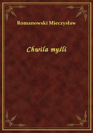 Chwila myśli – ebook