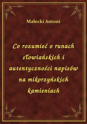 Co rozumieć o runach słowiańskich i autentyczności napisów na mikorzyńskich kamieniach – ebook