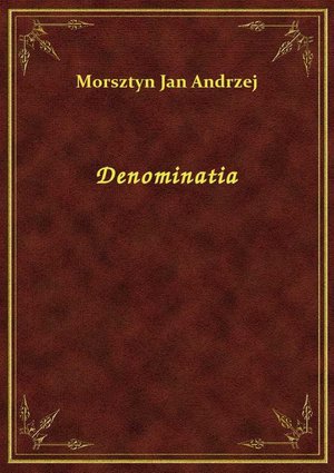 Denominatia – ebook