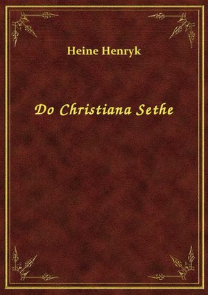 Do Christiana Sethe – ebook