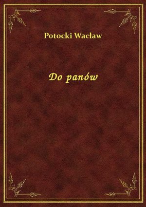 Do panów – ebook