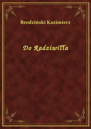 Do Radziwiłła – ebook
