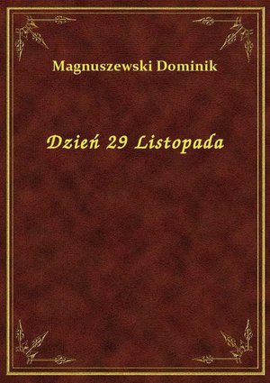 Dzień 29 Listopada – ebook