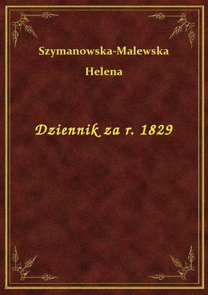 Dziennik za r. 1829 – ebook