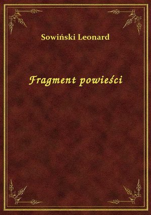 Fragment powieści – ebook