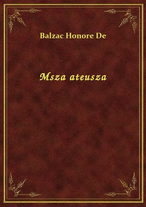 Msza ateusza – ebook