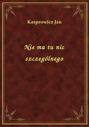 Nie ma tu nic szczególnego – ebook