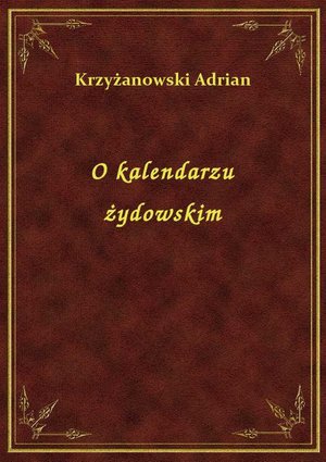 O kalendarzu żydowskim – ebook