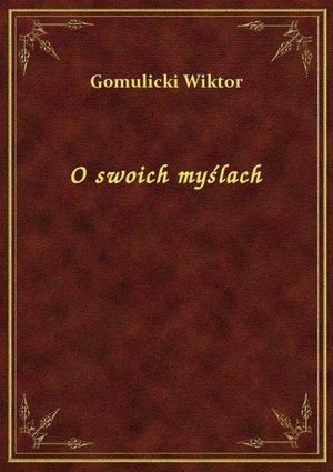 O swoich myślach – ebook
