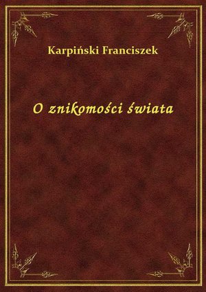 O znikomości świata – ebook