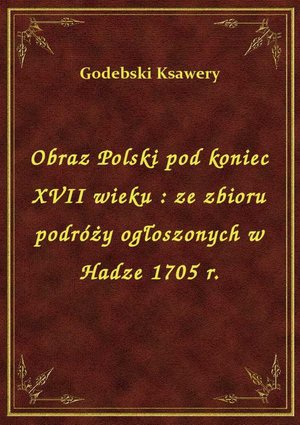 Obraz Polski pod koniec XVII wieku : ze zbioru podróży ogłoszonych w Hadze 1705 r. – ebook