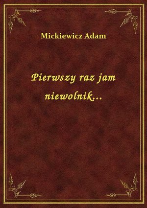 Pierwszy raz jam niewolnik... – ebook
