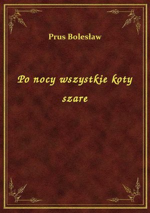 Po nocy wszystkie koty szare – ebook