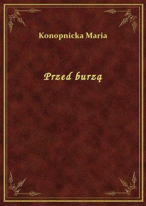 Przed burzą – ebook