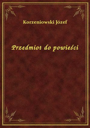Przedmiot do powieści – ebook