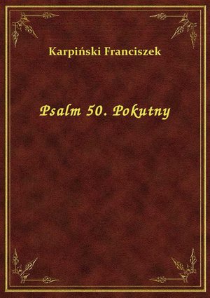 Psalm 50. Pokutny – ebook