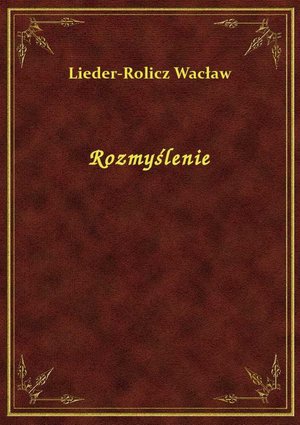 Rozmyślenie – ebook