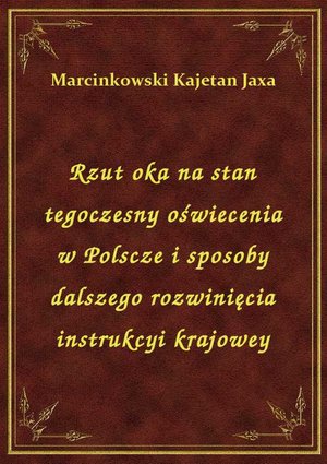 Rzut oka na stan tegoczesny oświecenia w Polscze i sposoby dalszego rozwinięcia instrukcyi krajowey – ebook