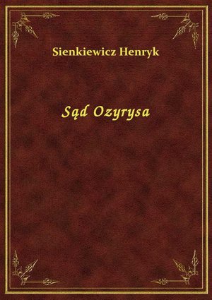 Sąd Ozyrysa – ebook