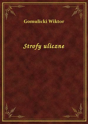 Strofy uliczne – ebook