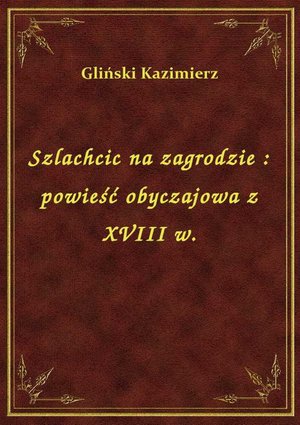 Szlachcic na zagrodzie : powieść obyczajowa z XVIII w. – ebook