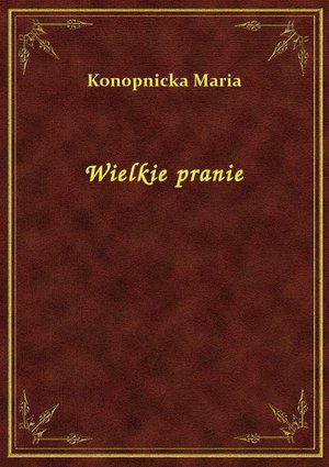 Wielkie pranie – ebook