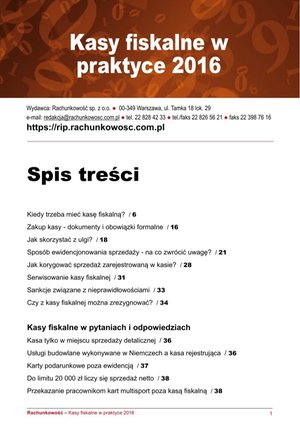 Kasy fiskalne w praktyce 2016 – e-wydanie