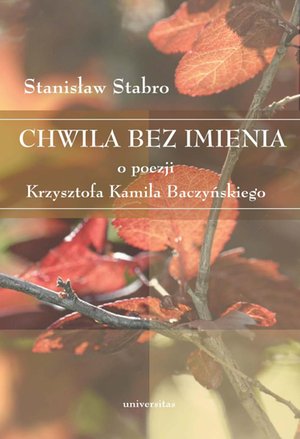 Chwila bez imienia. O poezji Krzystofa Kamila Baczyńskiego. – ebooki