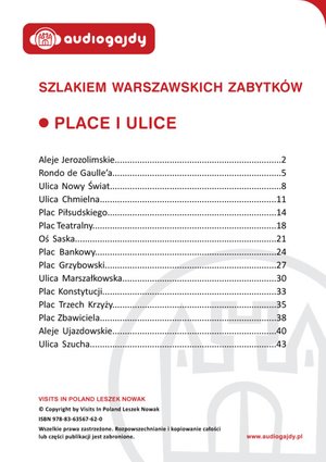 Place i ulice. Szlakiem warszawskich zabytków – ebooki