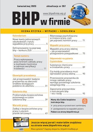 „BHP w firmie” kwiecień/maj 2023 – ebooki
