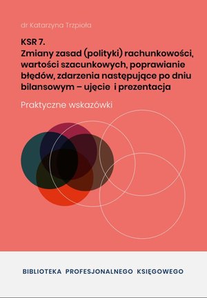 KSR 7 Zmiany zasad rachunkowości, wartości szacunkowych, poprawianie błędów – ebooki