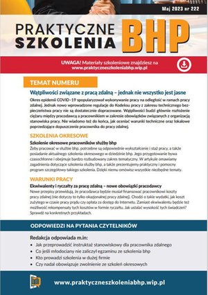 Praktyczne szkolenia BHP maj 2023 – ebooki