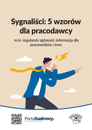 Sygnaliści: 5 wzorów dla pracodawcy (m.in. regulamin zgłoszeń, informacja dla pracowników i inne) – ebooki