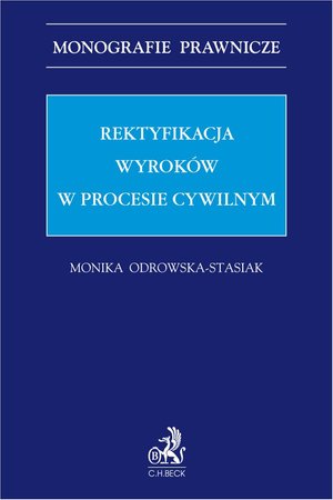 Rektyfikacja wyroków w procesie cywilnym – ebook