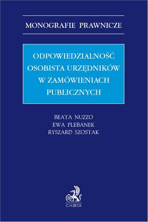 Odpowiedzialność osobista urzędników w zamówieniach publicznych – ebook