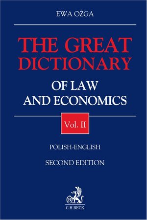 The Great Dictionary of Law and Economics. Vol. II. Polish - English – ebook