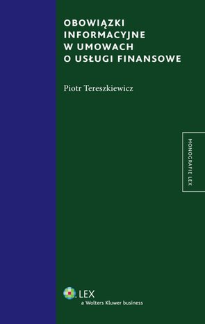 Obowiązki informacyjne w umowach o usługi finansowe – ebook